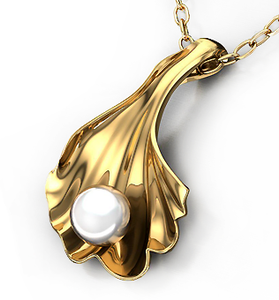 Zlatý přívěs - FLOWER and PEARL