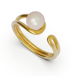Prsten s perlou DOUBLE