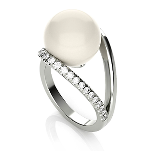 Prsten FANCY s perlou a kameny