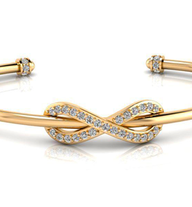 Dámský náramek "INFINITY" osázen kameny