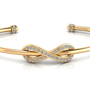 Dámský náramek "INFINITY" osázen kameny