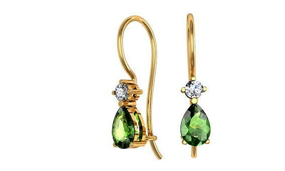 Dětské náušnice EMERALD