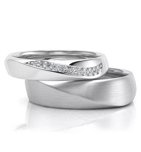 Snubní prsteny dámský a pánský MAT