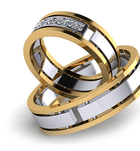 Snubní prsteny dámský a pánský BAND II