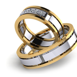 Snubní prsteny dámský a pánský BAND II