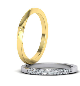 Snubní prsteny dámský a pánský CIRCLE 01