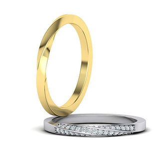 Snubní prsteny dámský a pánský CIRCLE 01