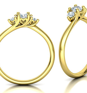 Zásnubní prsten THREESTONE