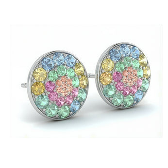 Náušnice multicolor Safír