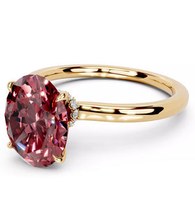 Prsten HALO Pink natural