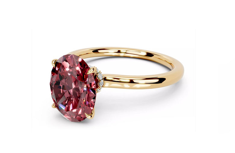 Prsten HALO Pink natural