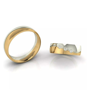 Snubní prsteny dámský a pánský DUO